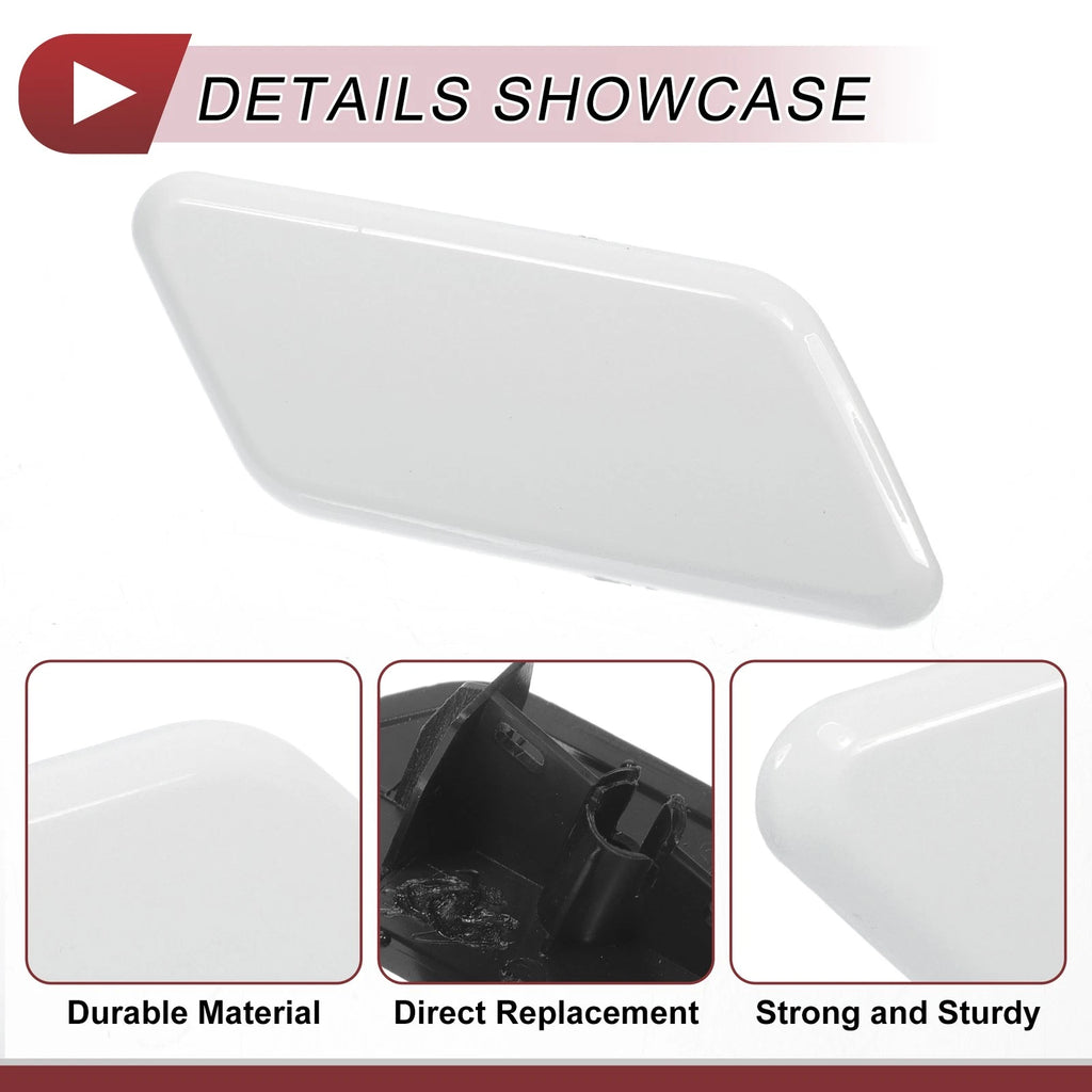 Front Right Washer Nozzle Cover Cap for Subaru Outback (2010–2012) White