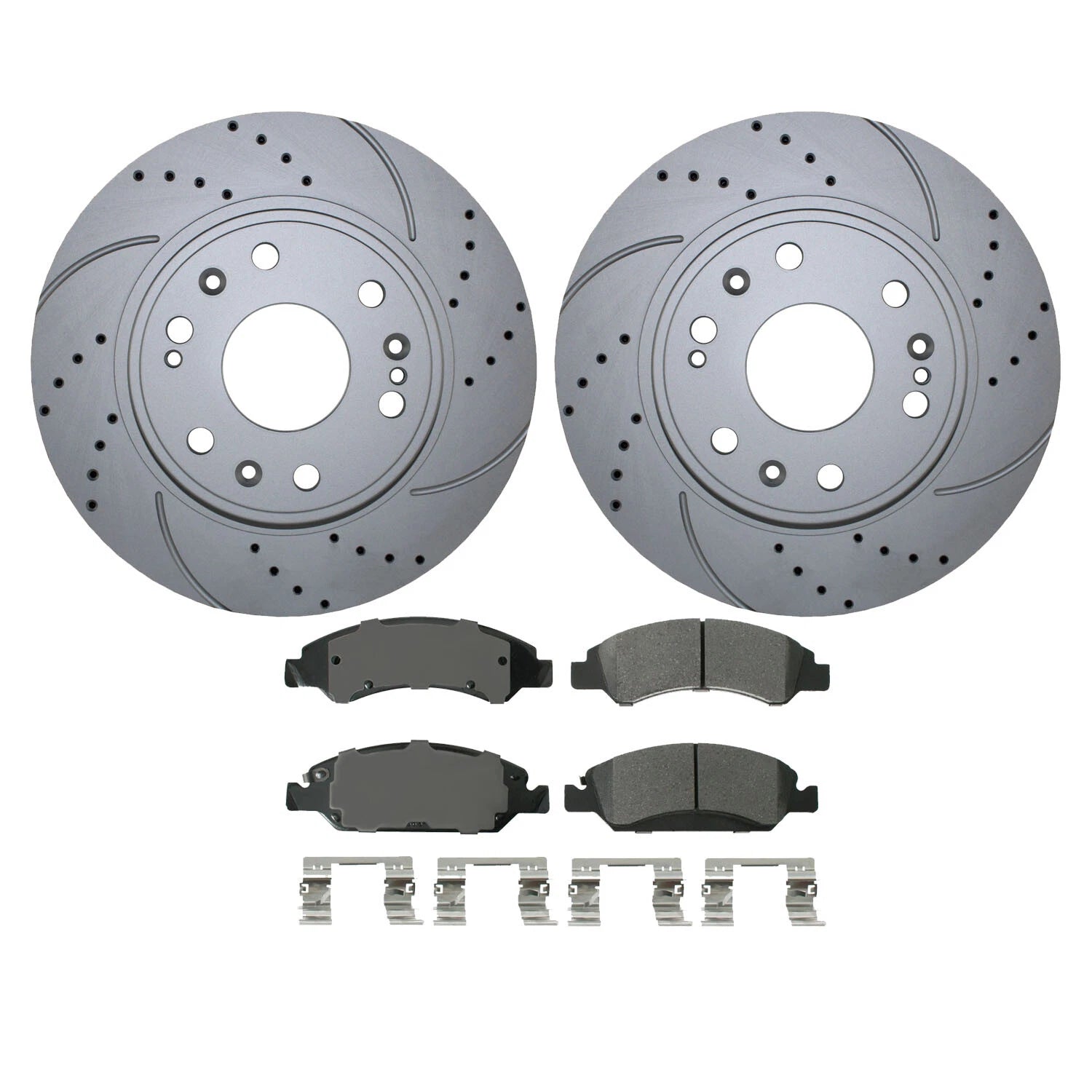 Front Brake Kit 330mm Drilled Disc & Akebono Pads for Cadillac Chevy GMC