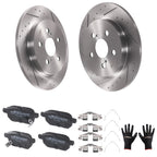 Rear Brake Rotors & Ceramic Pads Kit for Toyota Prius Plug-In (2012–2015) D1423