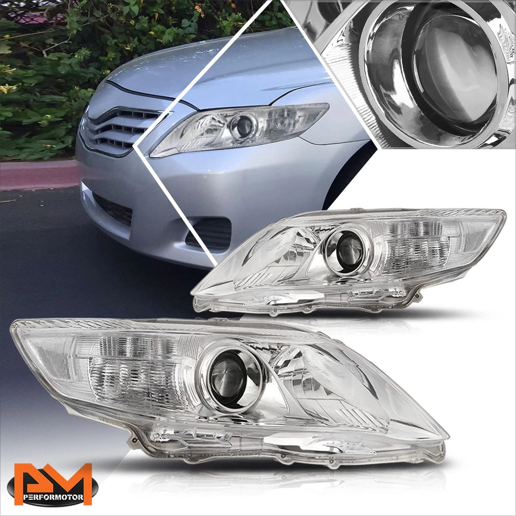 Projector Headlight for Toyota Camry (2010–2011) - Chrome Housing, Clear Lens
