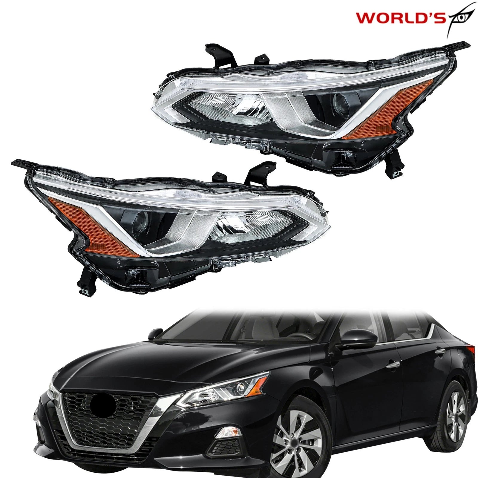 Pair Halogen Projector Headlights for Nissan Altima (2019–2021)