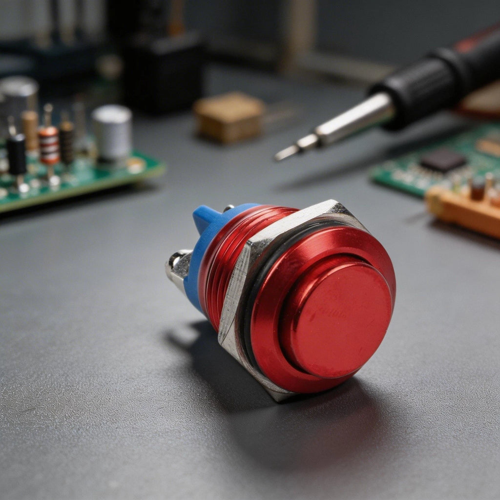 Momentary On Off Waterproof Metal Push Button Switch 16mm for Universal Use
