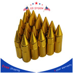 20PCS Gold Aluminum Spiked Extended Tuner Lug Nuts for Wheels M12X1.5
