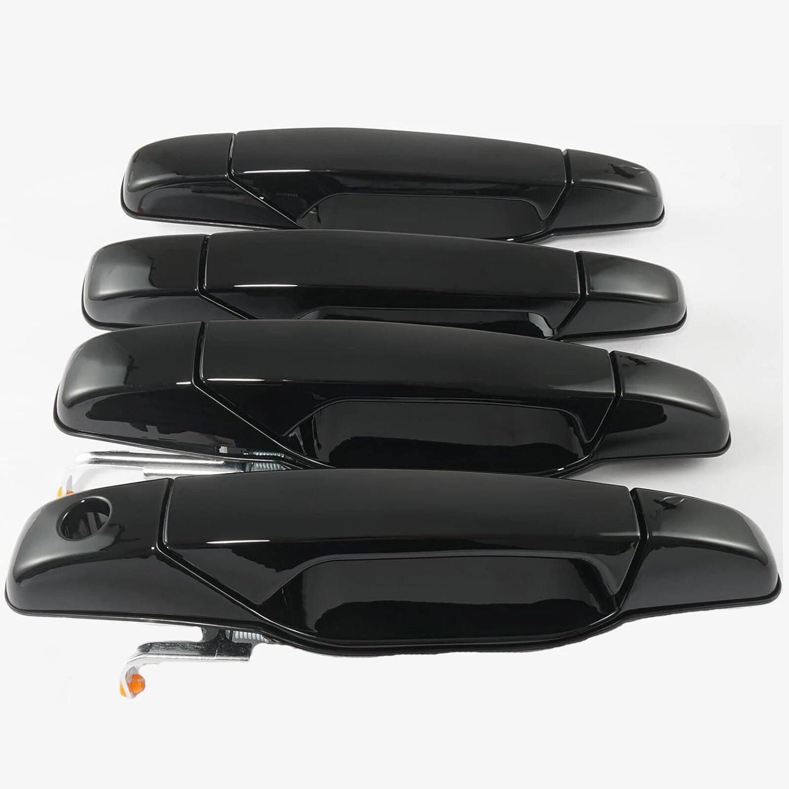 Set of 4 Black Exterior Door Handles for GMC Sierra 1500 (2007–2013)