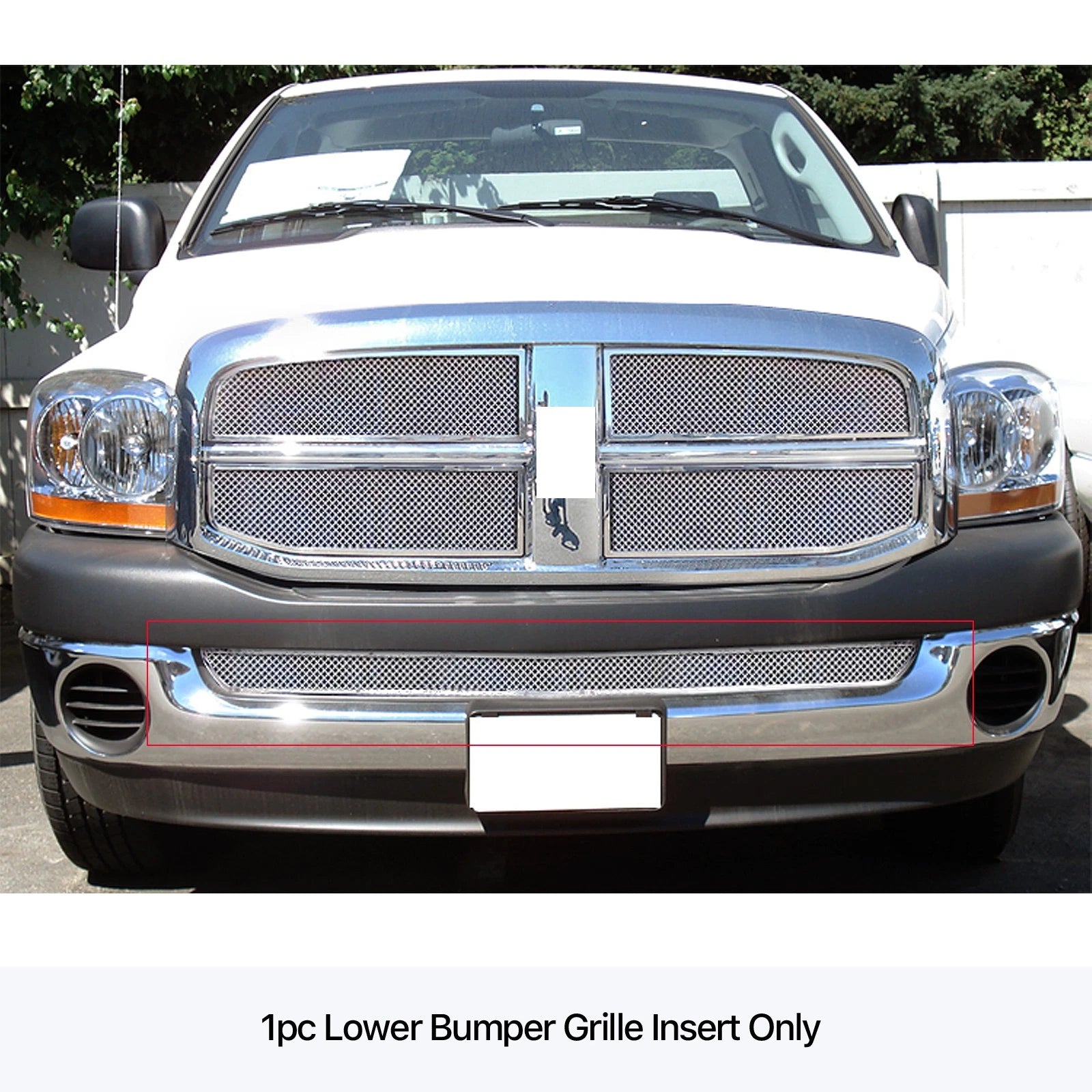 Lower Stainless Chrome Mesh Grille for Dodge Ram 1500/2500/3500 (2002-2008)