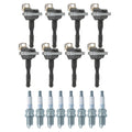 Set of 8 Ignition Coils & NGK V-Power Spark Plugs for E32 E34 Cayenne XC90 V8