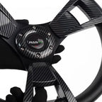 3 Spoke Carbon Fiber Steering Wheel for Boat (14 Inch/345mm)