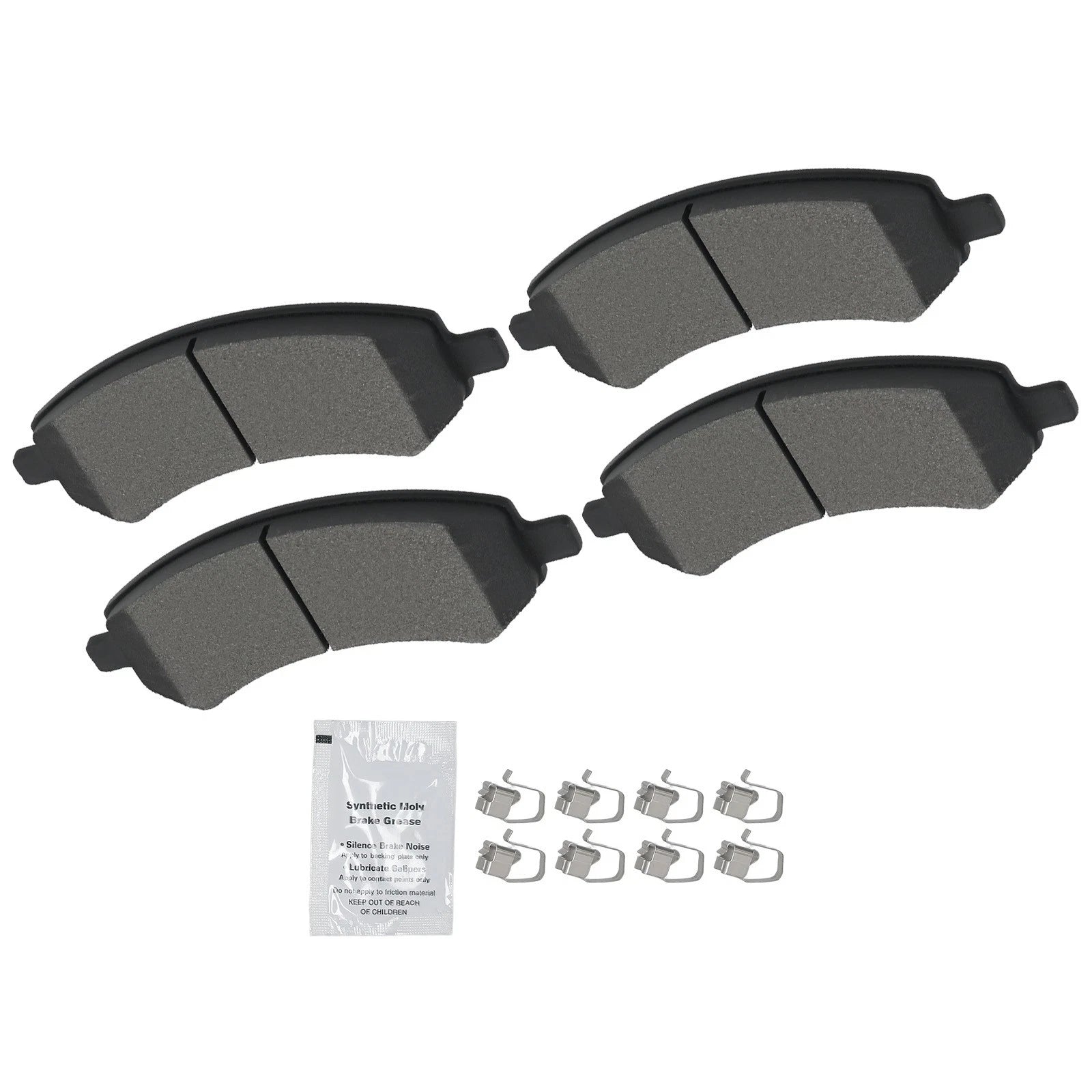 Set of 4 Front Brake Pads Kit for Dodge Dakota Durango Ram 1500 (2005–2010) D1084