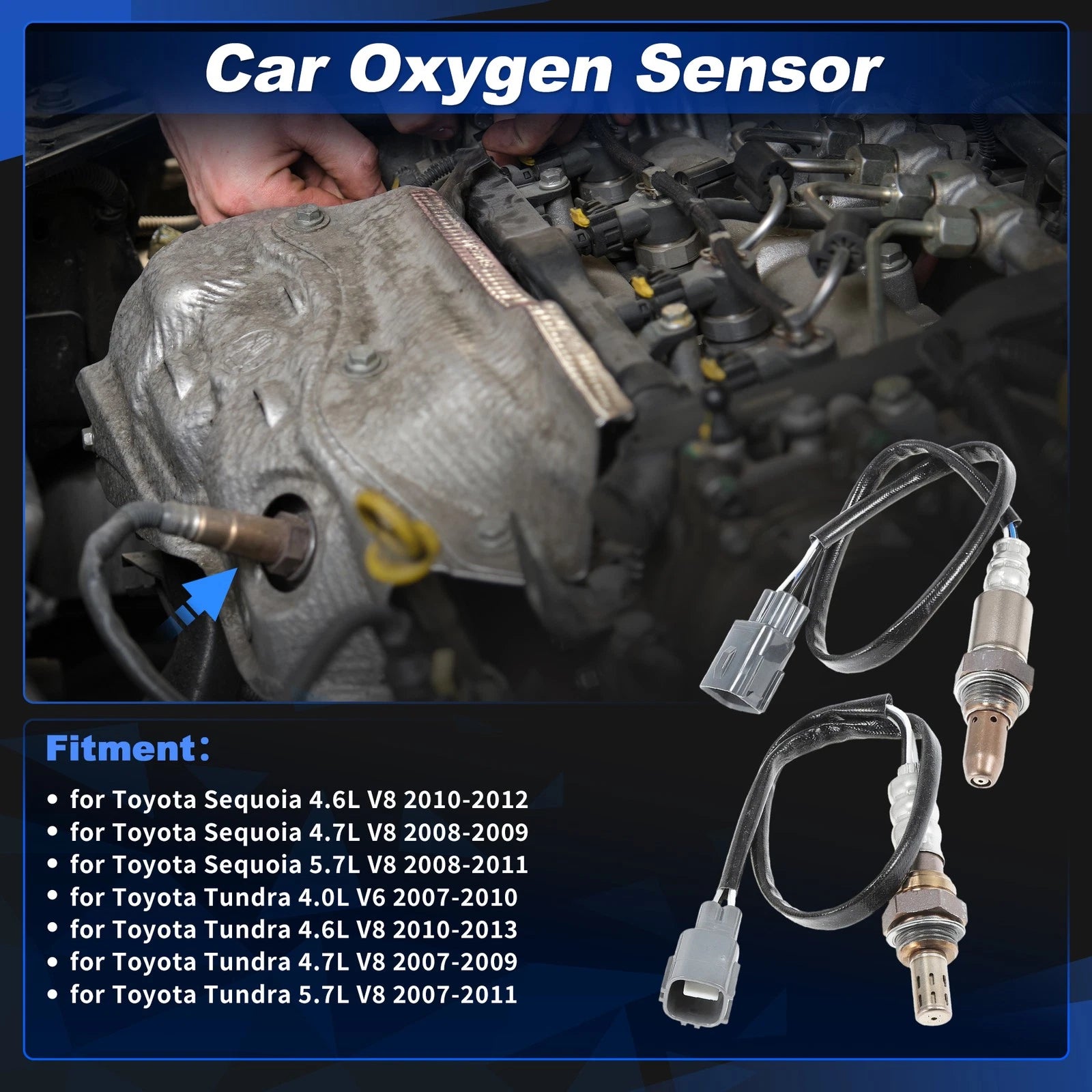 2X Upstream & Downstream Oxygen Sensor for Toyota Tundra 4.0L V6 (2007–2010)