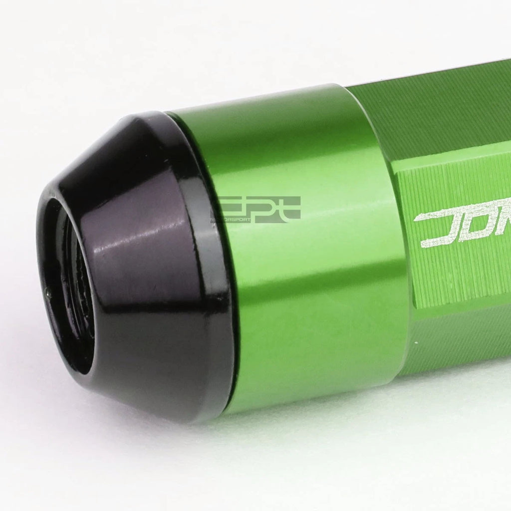 20 PCS M12X1.5 53MM Tall Green Aluminum Lug Nuts with Caps & Adapter