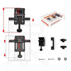 Adjustable ABS Black Door Mounting Clamp for Cabinet Installation (14.5-21 cm)