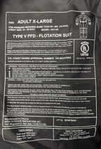 FirstWatch AS-1100 Type V PFD Anti-Exposure Flotation Suit for Adult XL (Red/Black)