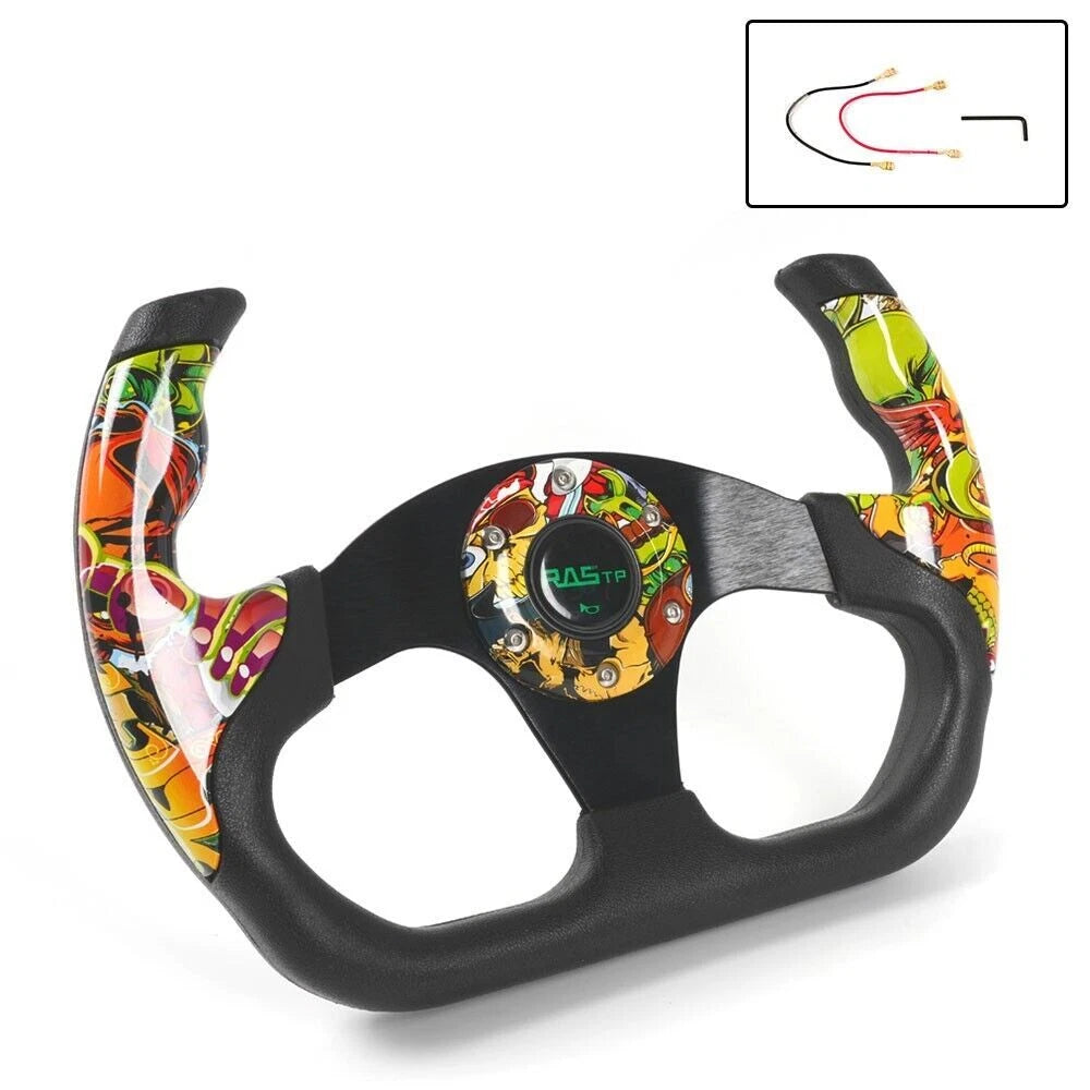 13 Inch Racing Steering Wheel for Model U Plaid (Year Not Specified)