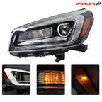 Headlight for GMC Acadia (2013–2016) LED Tube Black Left Side