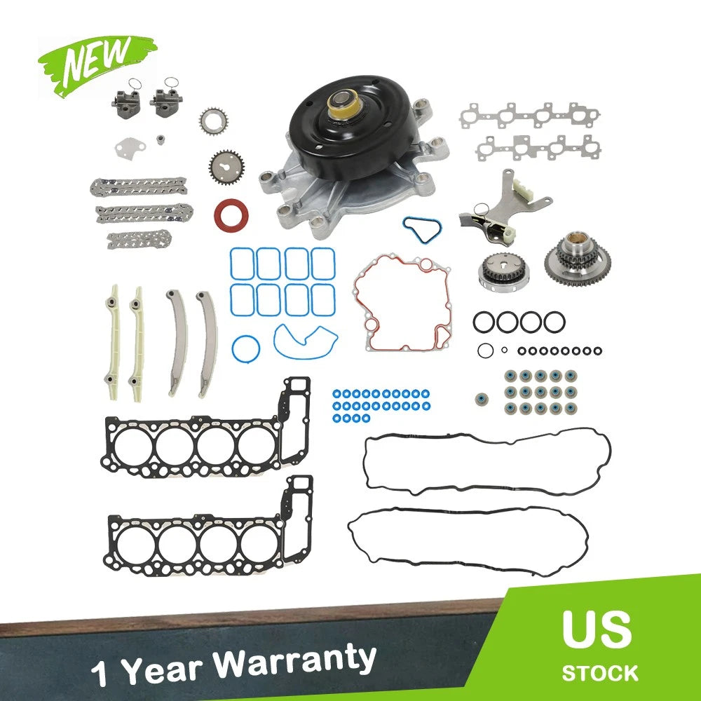 Head Gasket Set, Timing Chain Kit & Water Pump for Dodge Ram 1500 (2002–2004)
