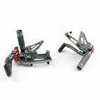Aluminum Rearsets Footpegs Pedals for Speed Triple 1050 (2011–2015) Black T9