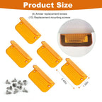 5X Amber Light Lens Covers for Lund Cab Sun Visor (Compatible)