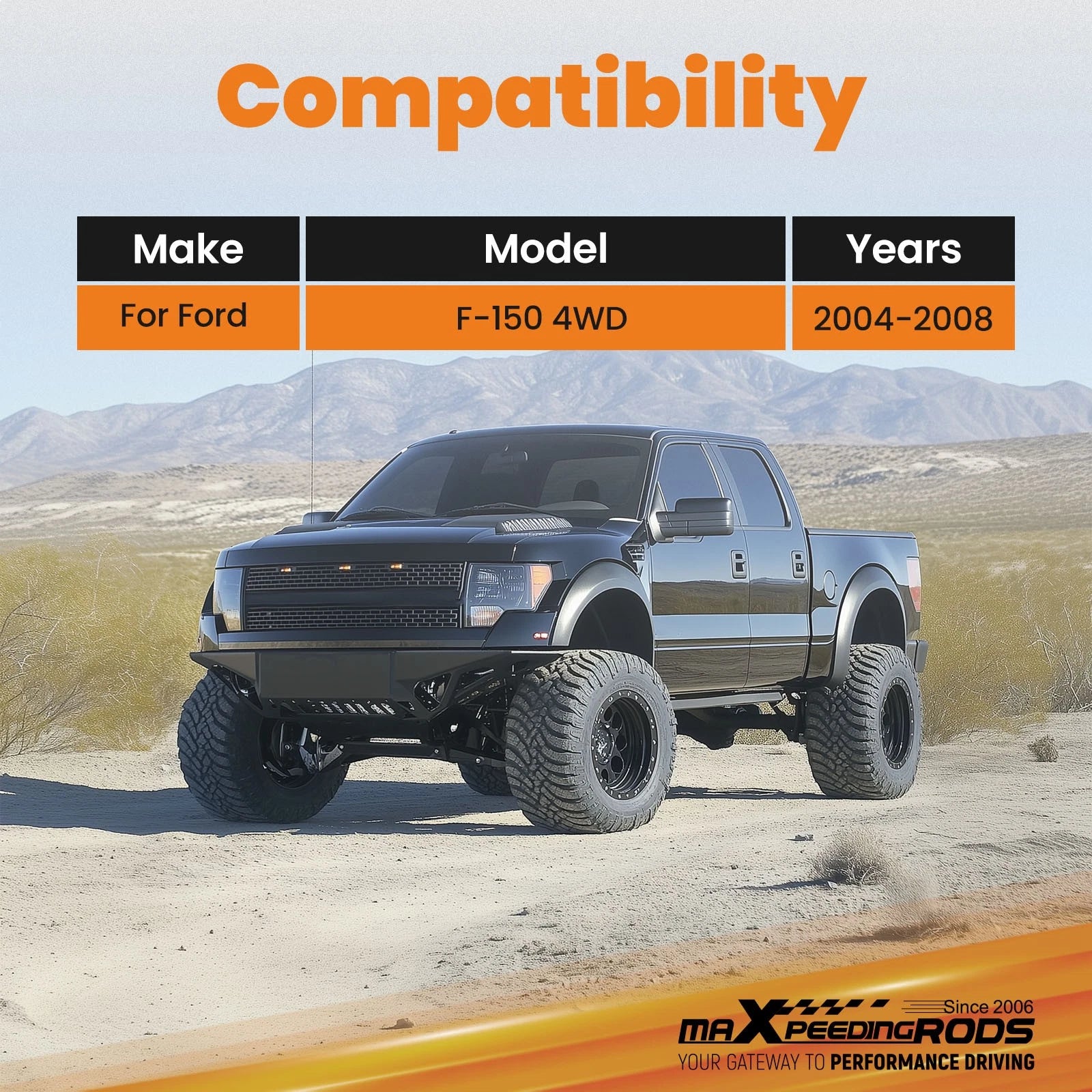 2.5" Lift Kit with Upper Control Arms for Ford F-150 4WD (2004–2008)