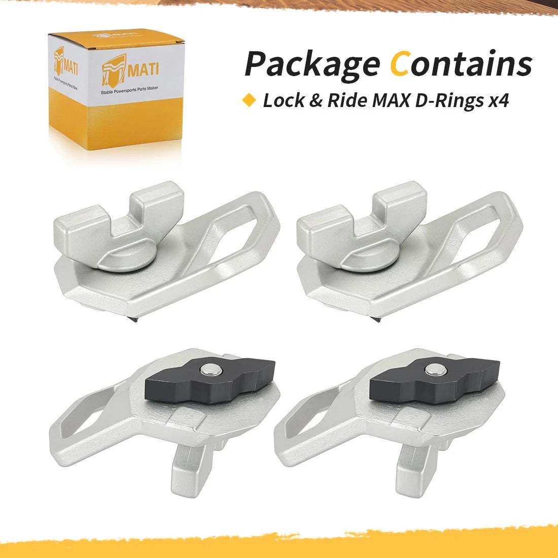 Set of 4 Tie Down D-Rings 2889620 for Polaris Xpedition Ranger XD 1500 (2024–2025)
