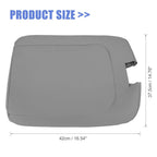 Center Console Lid Armrest Cover for Dodge Ram (2013–2018) Gray Micro Leather