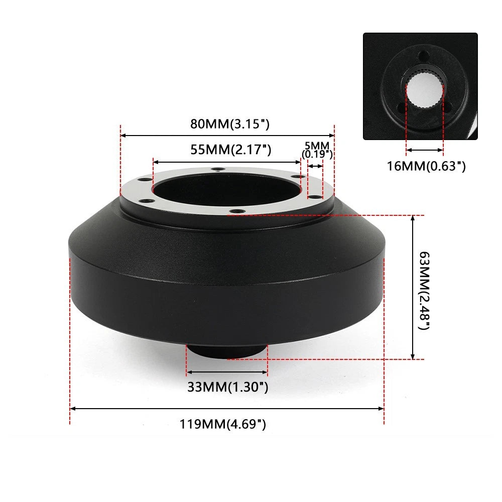 6-Hole Steering Wheel Adapter Boss for Nissan 350Z 370Z G35 G37 (2003–2020)