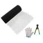 1.5in x 50ft Black Vinyl Coated Hardware Cloth for Chicken Rabbit (16 Gauge)