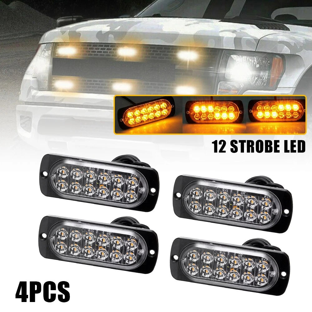 Amber LED Strobe Light for Car Truck Emergency Safety Warning Beacon