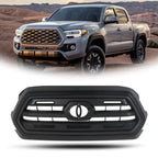 Front Bumper Grille for Toyota Tacoma (2016–2021) Black Plastic