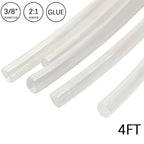 2X Heat Shrink Tubing 3/8" 4FT Clear Waterproof Dual Wall Wires Wrap