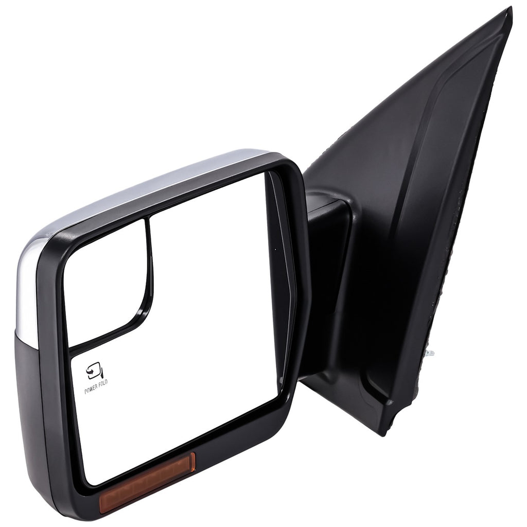 Left Mirror for Ford F-150 (2011–2014) Power Heated Chrome with Signal Lamp