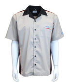 Mechanic Style Shirt Gray Black with Ford Performance Emblem for Ford (—)
