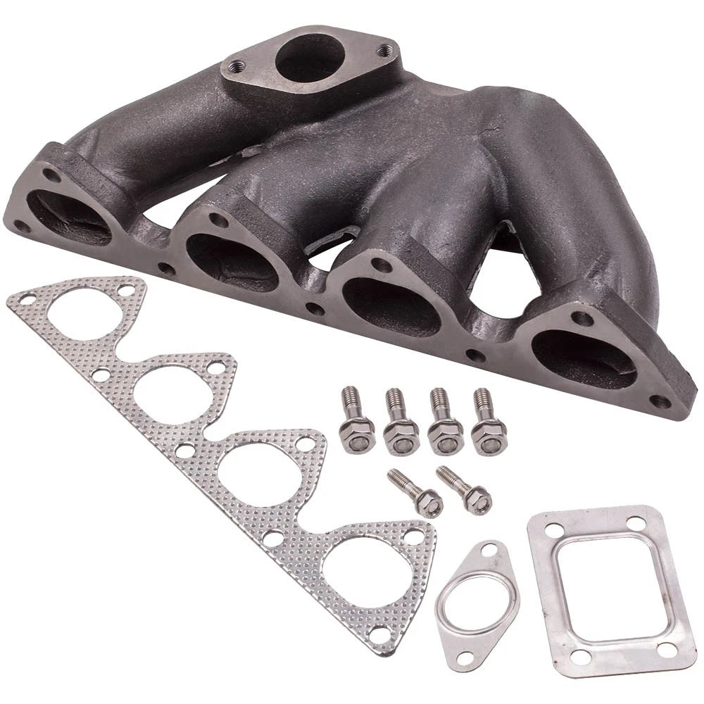 Cast Iron Turbo Manifold for Honda Civic 1988-00 B16/B18 Engine fit T3 T4 Turbo