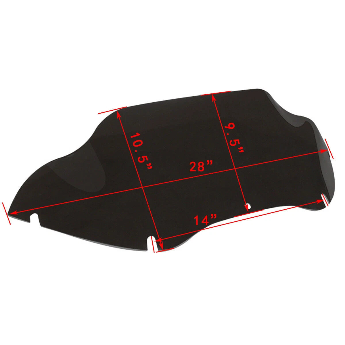9.5" Windshield Windscreen & Chrome Trim for Harley Touring Road Glide (2004–2013)
