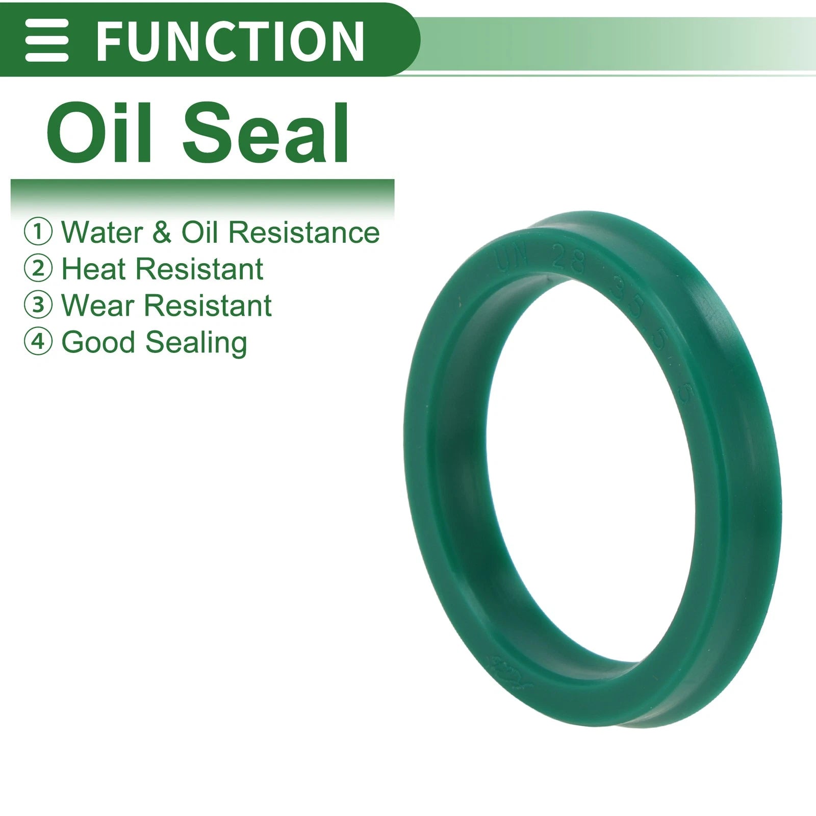 Set of 5 Oil Seal Rotary Shaft Seal 28x35.5x5mm High Pressure Green