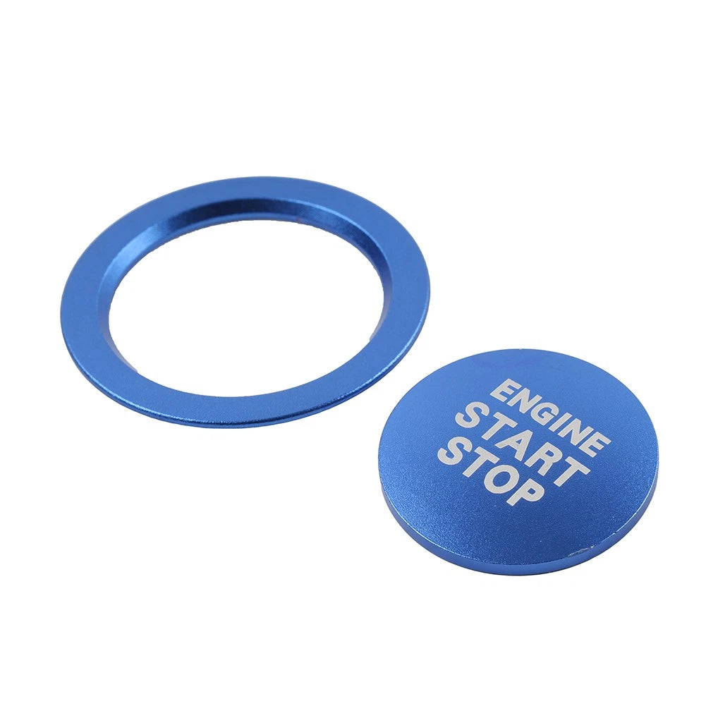 Push Button Cover Ring for Toyota Tacoma, Yaris, Prius, RAV4 (2016–2023) - Blue
