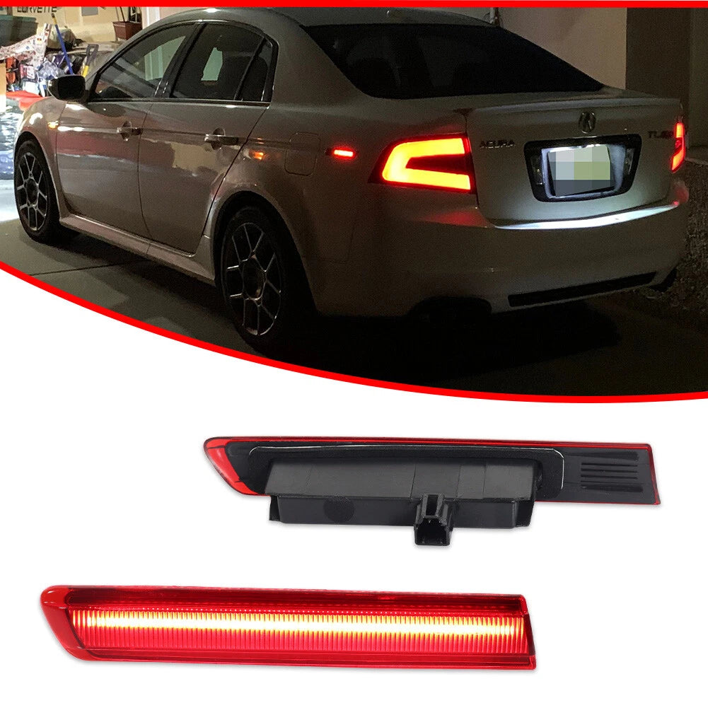 2X Red Lens LED Rear Side Marker Lights for Acura TL (2004–2008)
