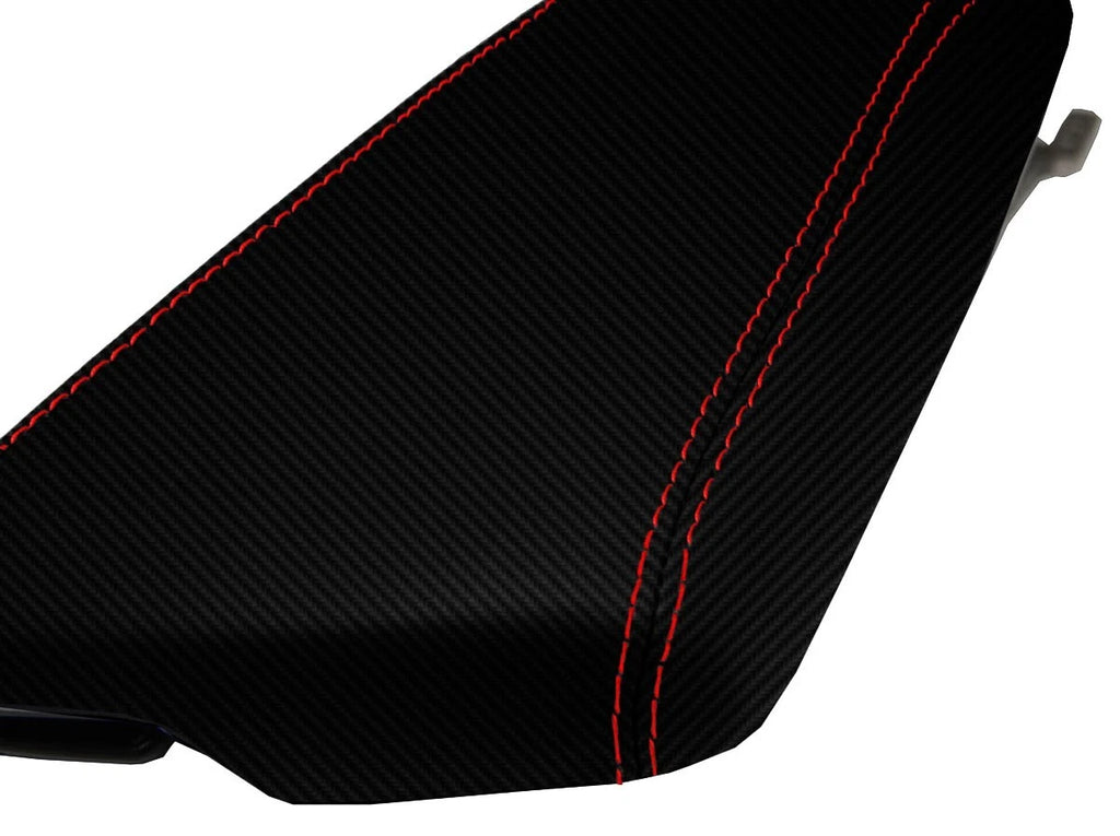 Center Console Armrest Cover for Kia Optima (2011–2015) Red Stitch