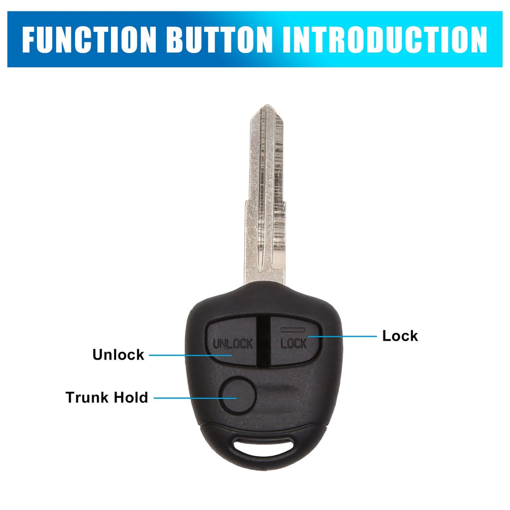 3 Buttons Blank Key Fob Remote Control Case for Mitsubishi Lancer 