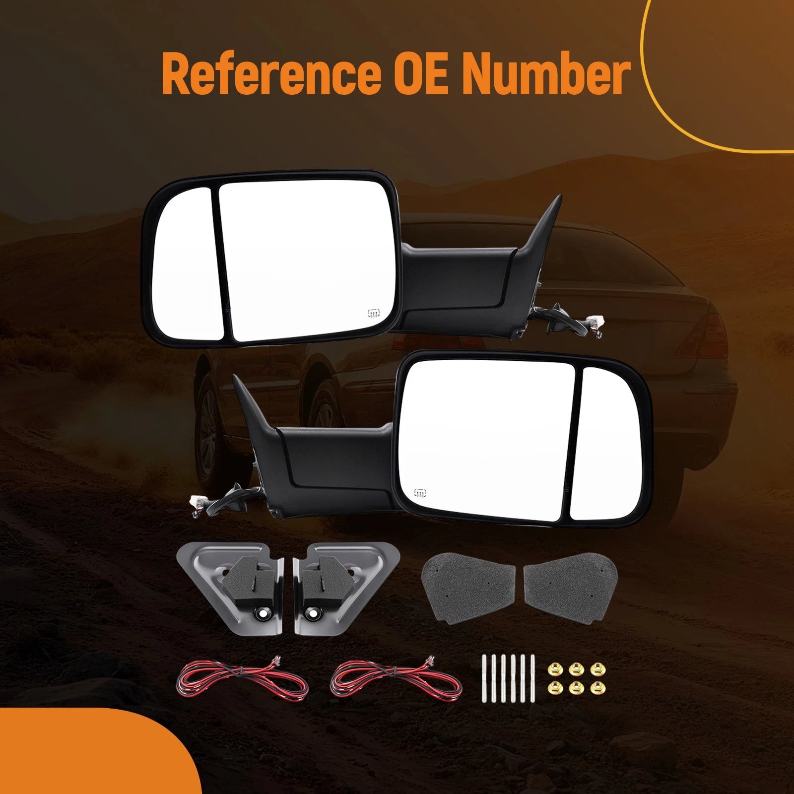 Heated Power Side Mirrors for Dodge Ram 1500 (1998-2001)