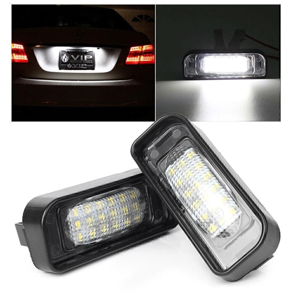 2X LED License Plate Light for Benz W220 S320 S420 S430 (1999–2005)