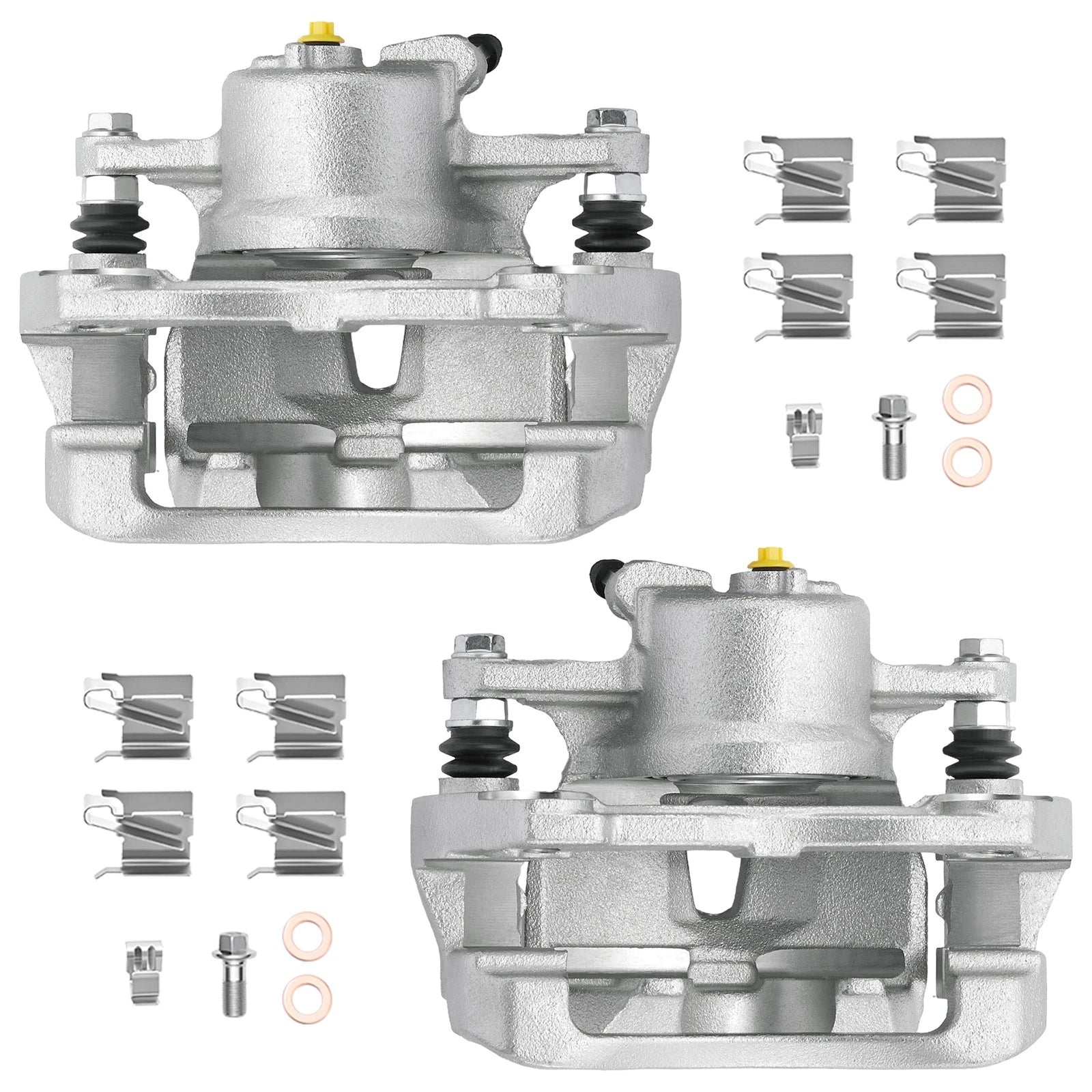 Set of 2 Front Disc Brake Calipers with Brackets for Toyota Corolla (2009–2019)