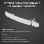 Chrome Exterior Door Handle for Nissan Rogue Murano Infiniti FX35 FX45 (2008–2019)