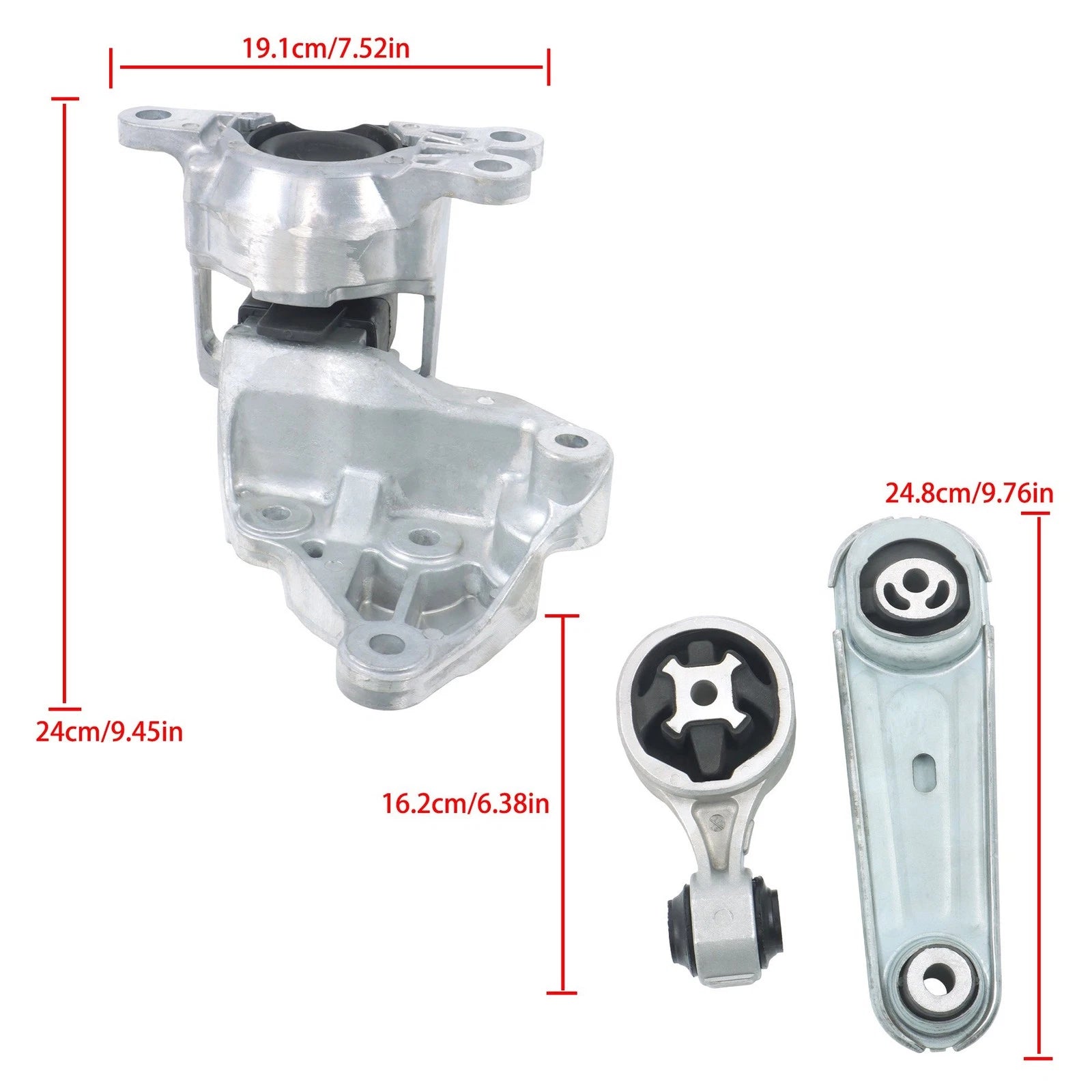 3X Engine Motor & Torque Strut Mounts for Nissan Rogue X-Trail (2014–2020)