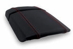 Leather Console Lid Armrest Cover for Toyota 4Runner (2003–2009) Black Red Stitch
