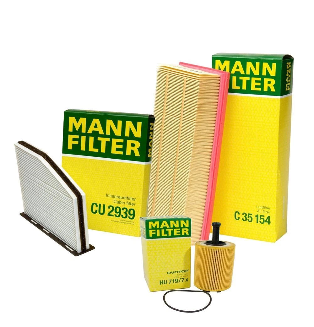 Mann Oil Air Cabin Filter Service Kit for A3 Golf Jetta 2.0L Turbo Diesel (2004–2013)