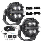 Set of 2 LED Pod Lights for Off Road (RGB, White, Amber)
