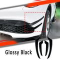 Gloss Black Front Bumper Fin Canards Splitter for Alfa Romeo Stelvio (17–25)