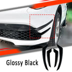 Gloss Black Front Bumper Fin Canards Splitter for Alfa Romeo Stelvio (17–25)
