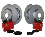 Front Rear Brake Kit Disc Rotors TRW Pro Ceramic Pads for Chrysler Dodge Ram