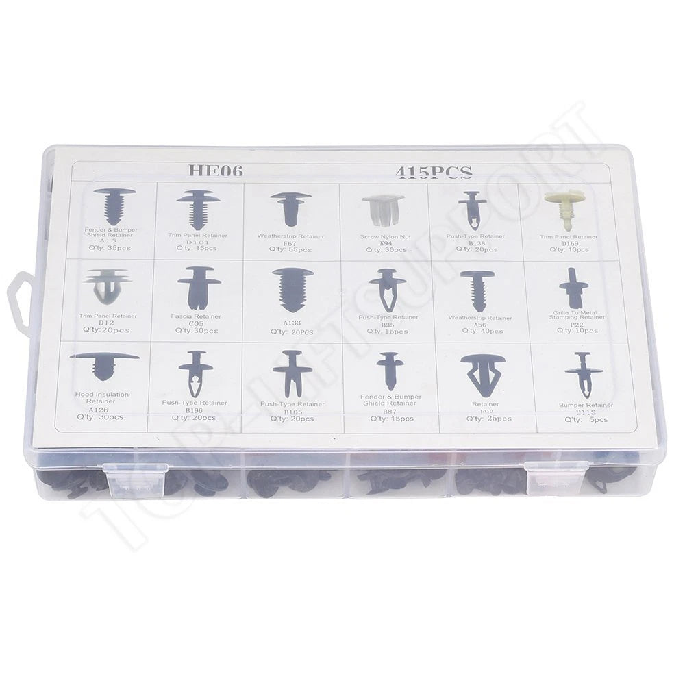 Set of 456 Car Retainer Clips Plastic Fasteners